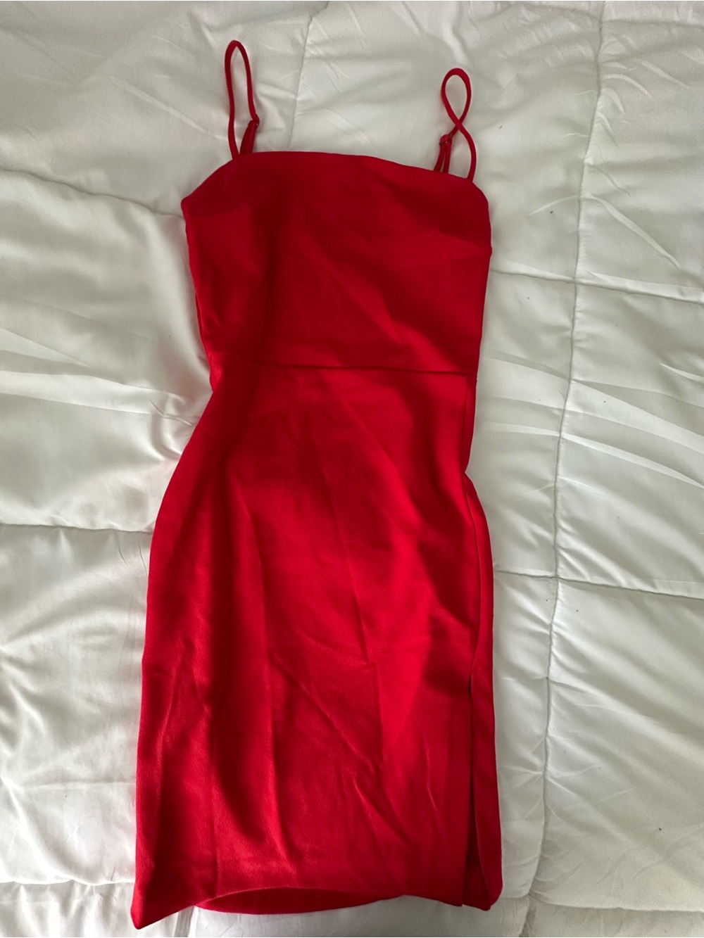 Express Red Spaghetti-Strap Mini Dress